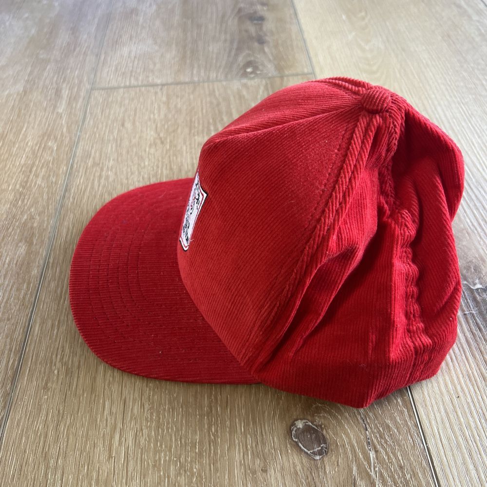 Vintage Brigade Fire Protection Inc Corduroy Trucker Hat Cap Snapback USA Made - Picture 2 of 6